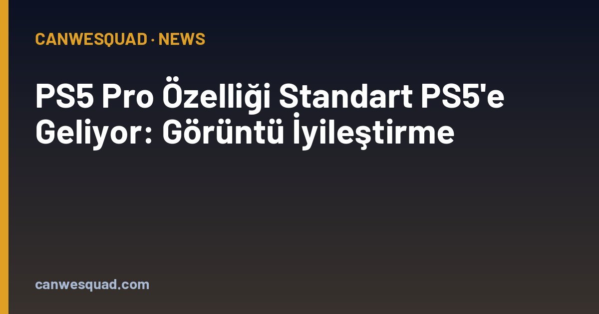 PS5 Pro – haber görseli